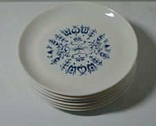 ANCIEN LOT DE 6 ASSIETTE MALABAR CHEWING GUN PUBLICITAIRE A DESSERT