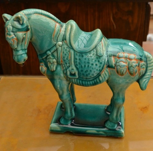 Cheval émail vert - ,