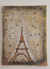 "Paris En Fête" peinture sur toile œuvre d'art abstrait originale. Contemporain