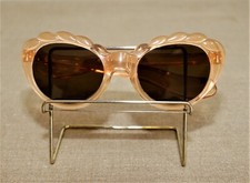 Vintage 40s New Acetate Translucid Frames Sunglasses Flat Glasses Made in France