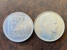 PIECE de MONNAIE COIN MONEY FRANCE 10 Francs TURIN 1929 ARGENT SILVER bon état