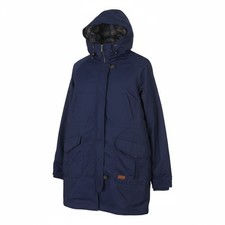 Peak Performance Bea Parka Veste Femme XL Bleu Capuche Rembourré Full Zip 2in1