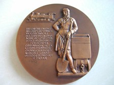 Rare médaille Bronze - Mines