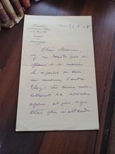 Lettre manuscrite vintage de la mère d'Yvette - Années 1918 - Correspondance int