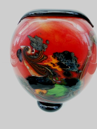 Vase verre souffle artisanal - vase,