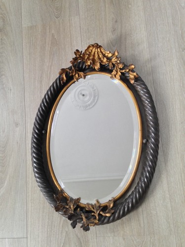 Beau miroir métal bronze - métal,