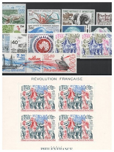 Timbres taaf année 1989 - timbres,