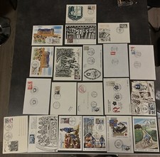 Lot 20 Timbre France Lot de FDC enveloppes 1er jours fête du timbre etc