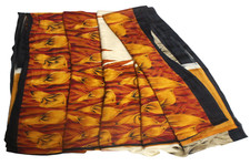 Tissu sari en soie imprimé vintage sari indien couture vintage