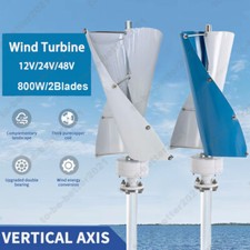 Eolienne 800W 12/24/48V 2Pales Générateur à Axe Vertical Kit Eolienne Domestique