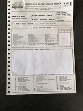 Fiche Technique 1973  SIMCA