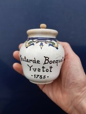 Pot à moutarde bocquet yvetot 1735 digoin France mustard jar