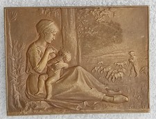 SUPERBE MEDAILLE ENFANTS ASSISTES   femme nue graveur Pillet  DEPARTEMENT SEINE