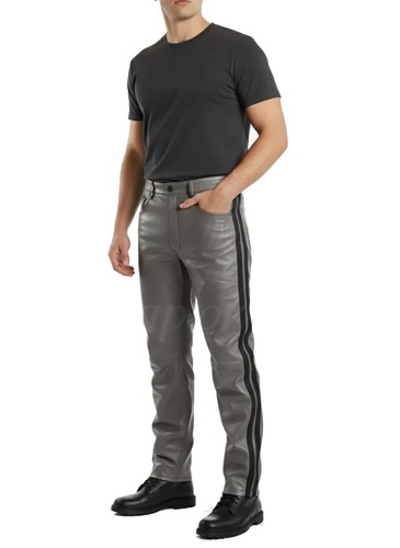 Pantalon style jean cuir - style, en
