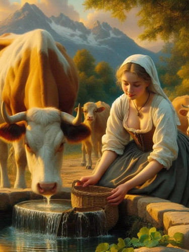 Photo vache à - –,