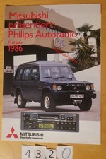MITSUBISHI GAMME PHILIPS AUTORADIO Prospectus Allemand 4 pages 1986 Accessoire