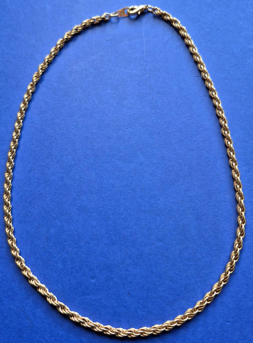Ancien collier maille corde - collier,