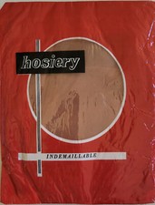 1 paire de bas nylon FF micromesh vintage, HOSIERY, beige, Taille 3