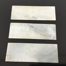 3 Jetons Anciens Gravés Nacre XIXè Chinois Chine China Victorian MOP Counter 19C