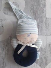 Doudou Hochet bleu marine corolle