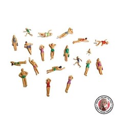 NEUF Diorama miniature 1/75 poupée de bain de mer plage lot de 30 corps grand...