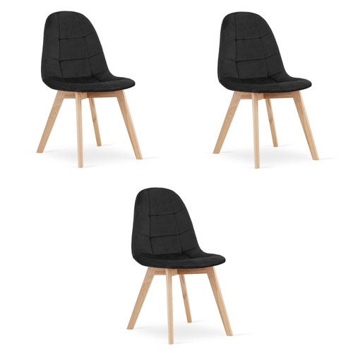 Fauteuil bora velours noir x - bora,