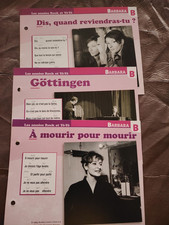 PLAISIR DE CHANTER CARTE FICHE BARBARA