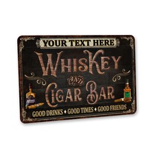 Custom Whiskey Cigar Bar Sign