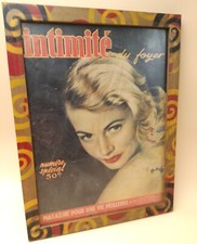 Déco vintage tableau couverture de magazine "INTIMITÉ" 1950 cadre customisé N°4