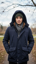 IKKS Blouson Marine - style décontracté et fonctionnel parfait pour l'hivers !