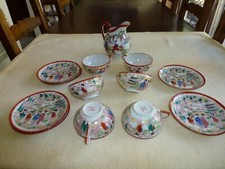 MAGNIFIQUE SERVICE A THE EN PORCELAINE FINE DU JAPON