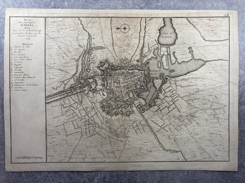 Gravure xviiie carte plan des - gravure,
