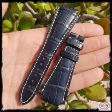 Sangle en Alligator Bleu Navy