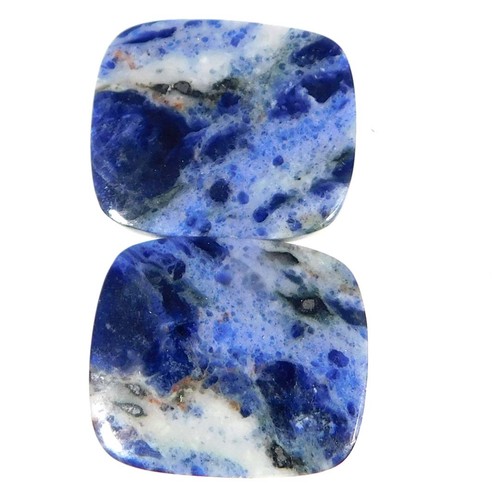 Paire cabochon coussin bleu - cabochon,