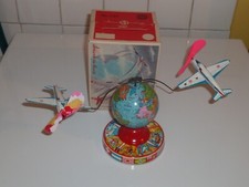 RARE ANCIEN MANEGE D AVIONS MARQUE J.G.S.CH MECANIQUE A TIRETTE STYLE JOUSTRA