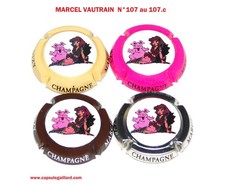 Série de 4 Capsules de champagne  - MARCEL VAUTRAIN  N°107 au 107.c
