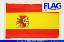 DRAPEAU ESPAGNE 45x30cm - PAVILLON ESPAGNOL 30 x 45 cm polyester léger - Neuf