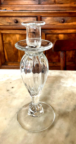 Ancien bougeoir verre - bougeoir,