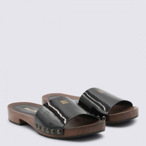 Miu sabots cuir verni - miu,