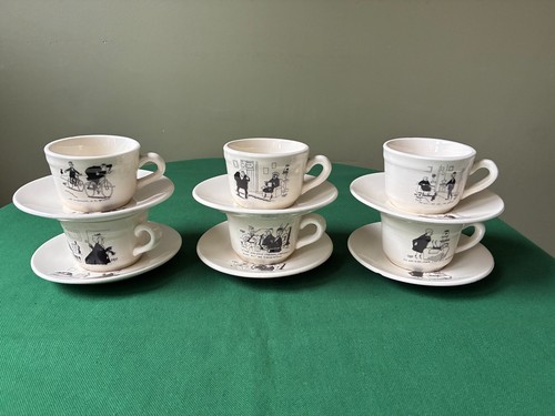 Faïence amand 6 tasses - 6,