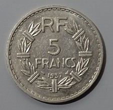 5 francs 1937 nickel
