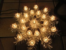 Etoile de Noël électrique pour sapin, vintage + 2 ampoules de rechange