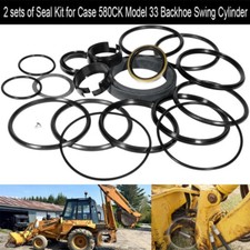 2 Set Rebuild Repair Seal Kit for Case 580CK Model 33 Backhoe Swing Cylinder