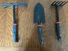 Kit de jardinage 3 outils, jardin, pelle, rateau, serfouette, potager, fleur