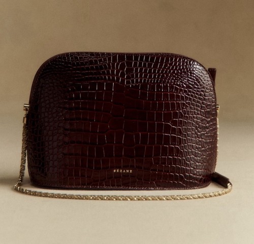 Sézane sac bandoulière cuir