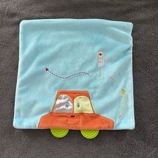 Doudou plat bleu voiture orange KITCHOUN KIABI