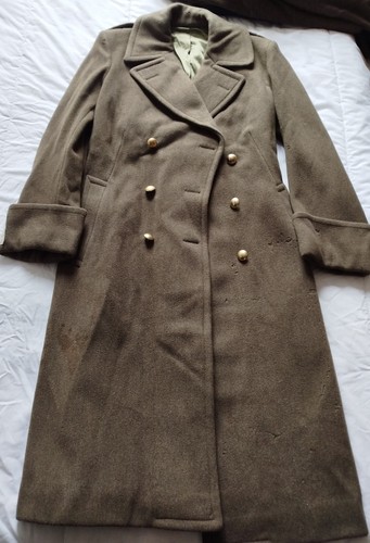 Manteau militaire laine kaki - manteau,