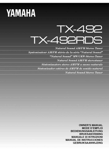 Yamaha 492 rds - tx-492-rds, tuner
