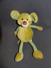 DOUDOU PELUCHE CMI CARREFOUR SOURIS VERTE RAYEE