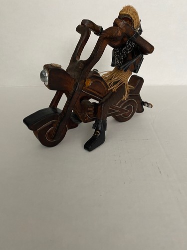 Old hand carved tiki - carved,